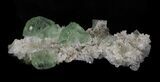 Sea Green Fluorite on Quartz - China #32491-5